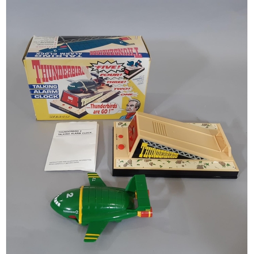 1281 - Vintage toys and games including Totopoly, Milestones, a Thunderbirds talking alarm clock by Wesco (... 