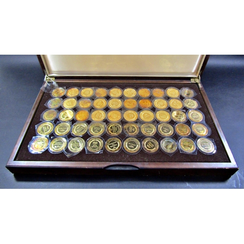 2265 - A complete collection of fifty silver gilt “Les Chefs- D’Oeuvre De L’ Impressionnisme” medallions fe... 