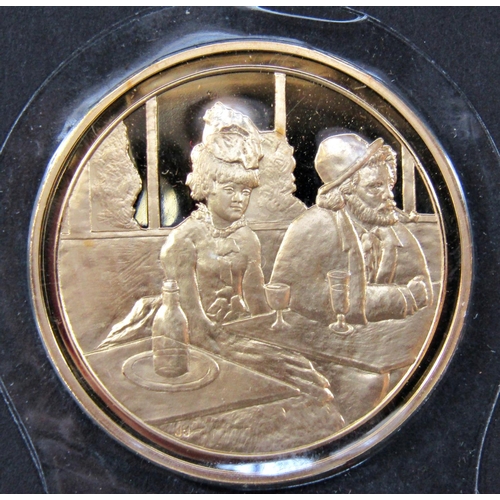 2265 - A complete collection of fifty silver gilt “Les Chefs- D’Oeuvre De L’ Impressionnisme” medallions fe... 