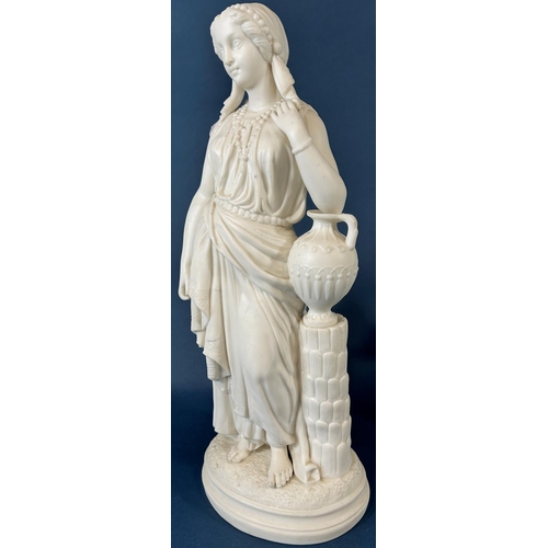 2026 - A collection of 19th century Parian ware comprising Rebecca at the Well, further figures of Beethove... 