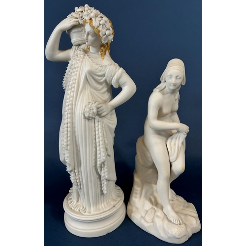 2026 - A collection of 19th century Parian ware comprising Rebecca at the Well, further figures of Beethove... 