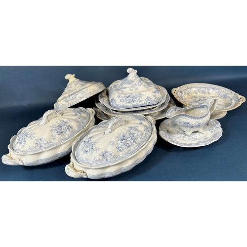 2062 - A collection of Asiatic Pheasant tableware comprising graduated plates, tureen covers, gravy boat an... 