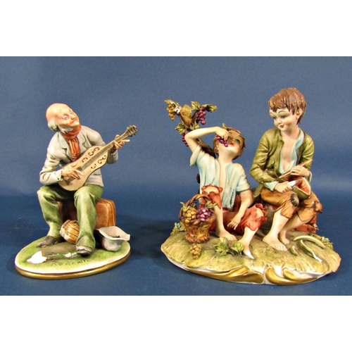 2088 - A group of continental figurines to include Capodimonte and others (10)