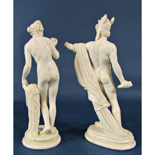 2092 - A collection of figurines comprising blanc de chine Venus Con Pomo and Perseus and a third character... 