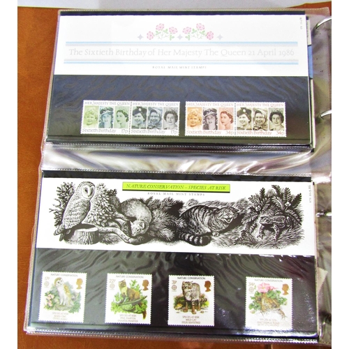 1259 - An album of mint presentation packs mainly from the 1990's together with a number of mint issue stam... 