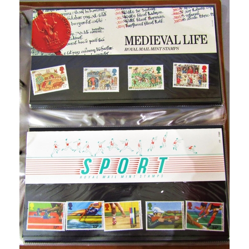 1259 - An album of mint presentation packs mainly from the 1990's together with a number of mint issue stam... 