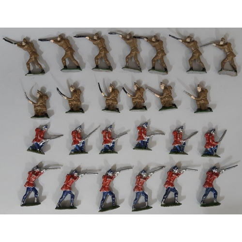 1276 - Collection of early 20th century hollow cast lead toy soldiers including figures by W Britain and Jo... 