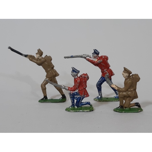 1276 - Collection of early 20th century hollow cast lead toy soldiers including figures by W Britain and Jo... 