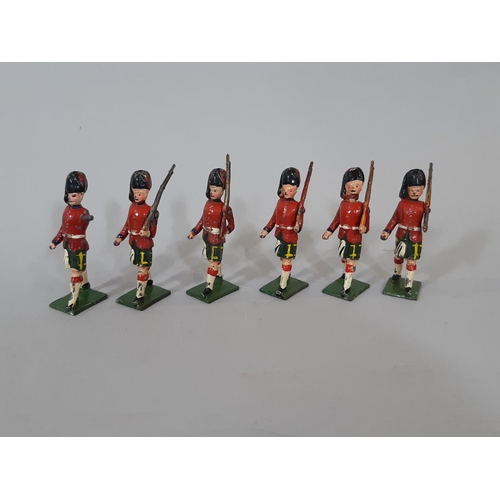 1276 - Collection of early 20th century hollow cast lead toy soldiers including figures by W Britain and Jo... 