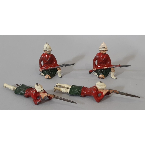 1276 - Collection of early 20th century hollow cast lead toy soldiers including figures by W Britain and Jo... 