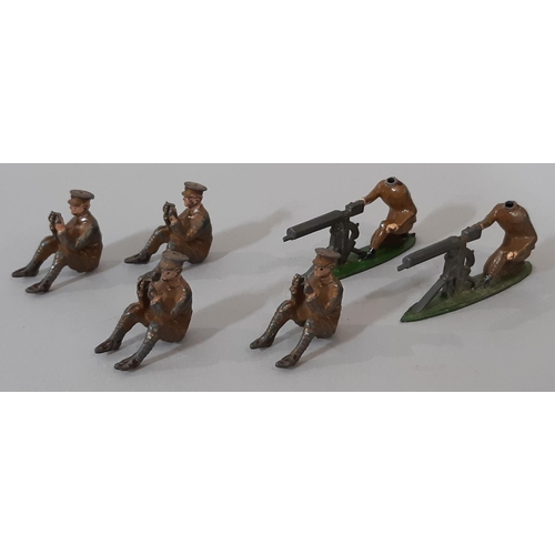 1276 - Collection of early 20th century hollow cast lead toy soldiers including figures by W Britain and Jo... 