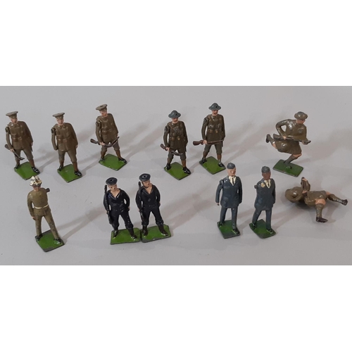 1276 - Collection of early 20th century hollow cast lead toy soldiers including figures by W Britain and Jo... 