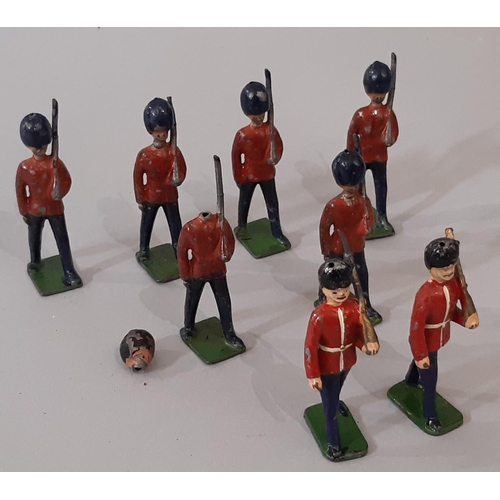 1276 - Collection of early 20th century hollow cast lead toy soldiers including figures by W Britain and Jo... 