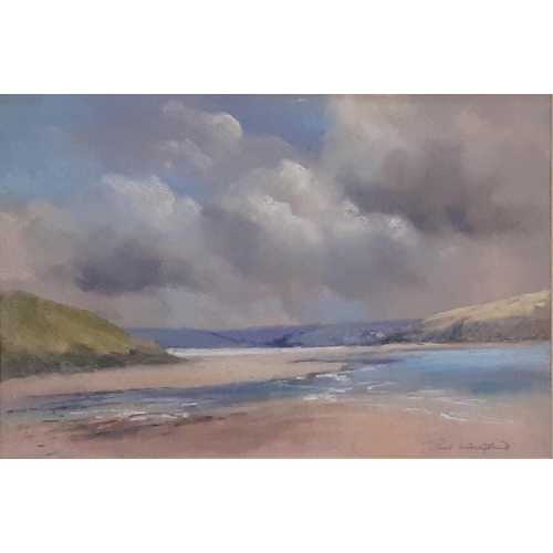 1047 - Jane Lampard (Local Interest, Contemporary) - Coastal Scene, pastel on paper, signed lower right in ... 
