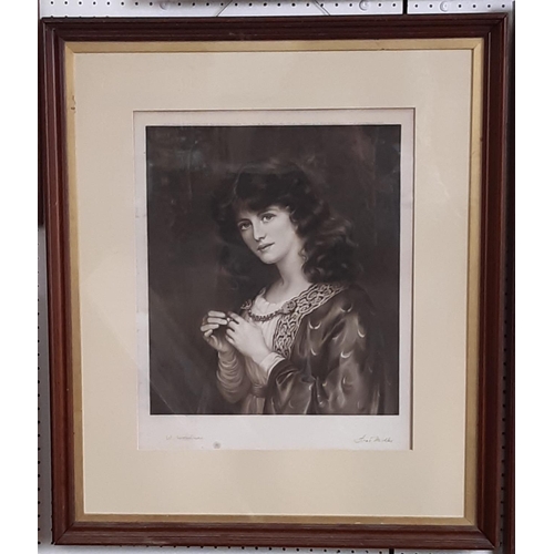 1052 - Fred Miller After William Clarke Wontner (1857-1930), Portrait of A Lady, mezzotint, 33.5 x 39 cm, s... 