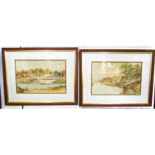 1005 - Ernest Parkman (1856-1921) - Two Watercolours: Arley Ferry at Bewdley, Worcestershire, and another E... 