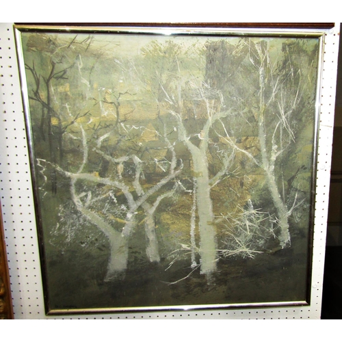 1007 - Donald C. Bayley - 'Woodland Study', oil on board, signed below with artist's label verso, 61 x 61 c... 