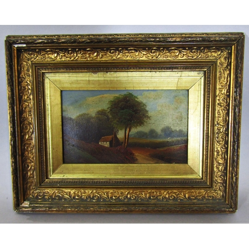 1031 - Four Oil Paintings on Board of Country Scenes (English School) - C.S. Bright (1910), signed and date... 
