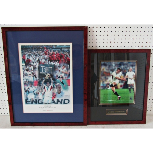 1069 - (Local, Cricketing, Rugby Interest) Six Framed Prints to Include: After David Stallard - 'Leading Gl... 