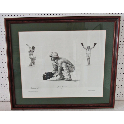 1069 - (Local, Cricketing, Rugby Interest) Six Framed Prints to Include: After David Stallard - 'Leading Gl... 