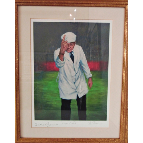 1070 - (Cricket Interest) Two Signed Prints to Include: Geoffrey T. Wood - 'Memories, A Tribute to Harold '... 