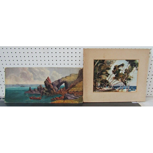 1118 - Five Watercolours to Include: Clifford George Blampied (1875-1962) - Beach Landscape, signed lower r... 