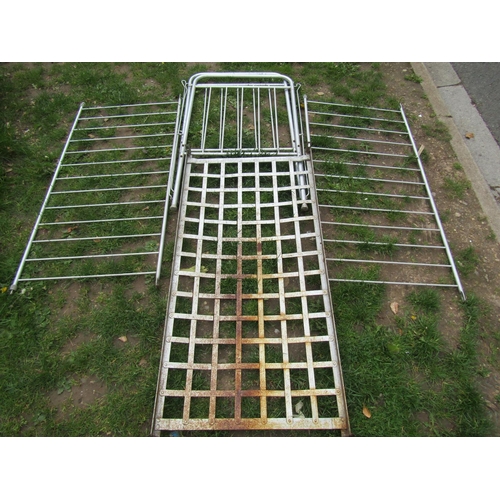 690 - A vintage aluminium cot