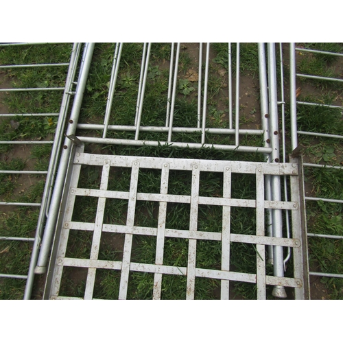 690 - A vintage aluminium cot