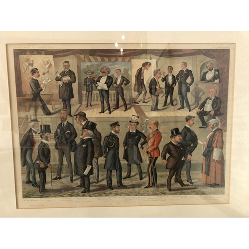 1020 - Five Vanity Fair Chromolithographic Prints: 'In Vanity Fair', November 29th 1890, 35 x 50 cm; 'On Th... 