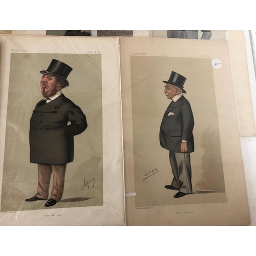 1021 - Twelve Vanity Fair Spy, Ape and .T. Unframed Chromolithograph prints of POLITICIANS to Include: John... 