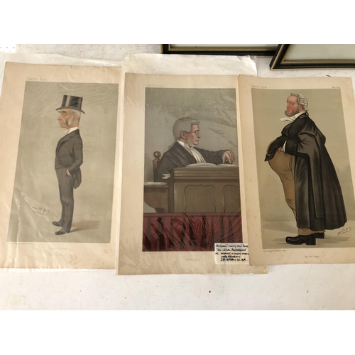 1022 - Thirteen Vanity Fair Spy Chromolithograph prints of THE BENCH AND BAR to Include: Justice Vaughan-Wi... 