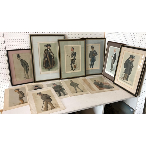 1024 - Twelve Vanity Fair Spy, Ape and Lib Chromolithograph Prints and One Other to Include: John Hinde Pal... 