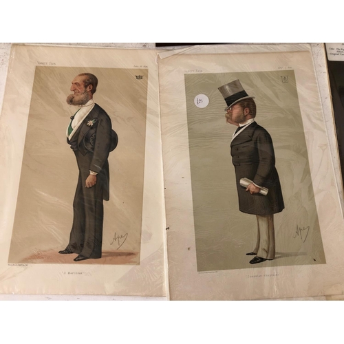 1027 - Eight Vanity Fair Spy and Ape Chromolithographs of DIPLOMATS and AMERICANS/CANADIANS to Include: Rt.... 
