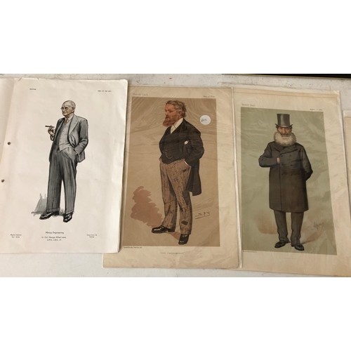1028 - Ten Vanity Fair Spy, Ape and Other Prints of JOURNALISTS and BUSINESSMEN/INDUSTRY to Include: Viscou... 