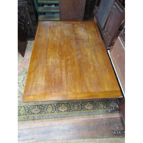 3519 - An Alan 'Acornman' Grainger (Ex Mouseman) arts and crafts dining table the large rectangular top wit... 