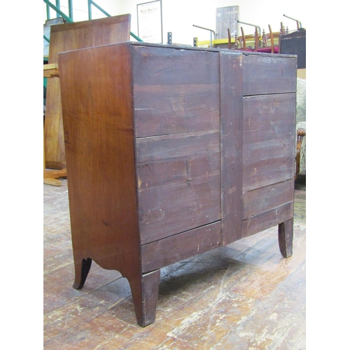 3549 - A Regency mahogany caddy top chest of three long and two short drawers with oval brass plated handle... 