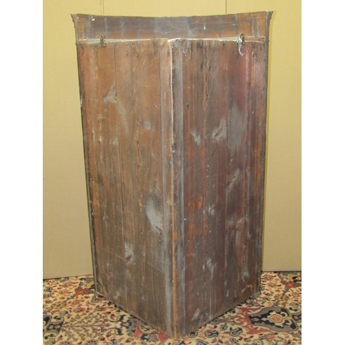 3523 - A good quality regency mahogany bowfronted hanging corner cupboard, unusually with glazed doors, wit... 