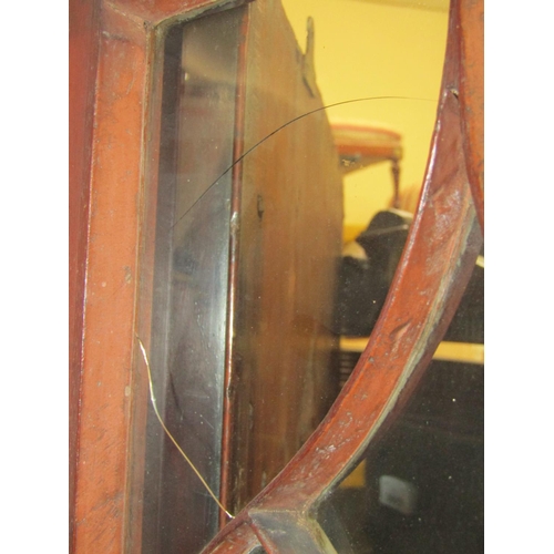 3523 - A good quality regency mahogany bowfronted hanging corner cupboard, unusually with glazed doors, wit... 