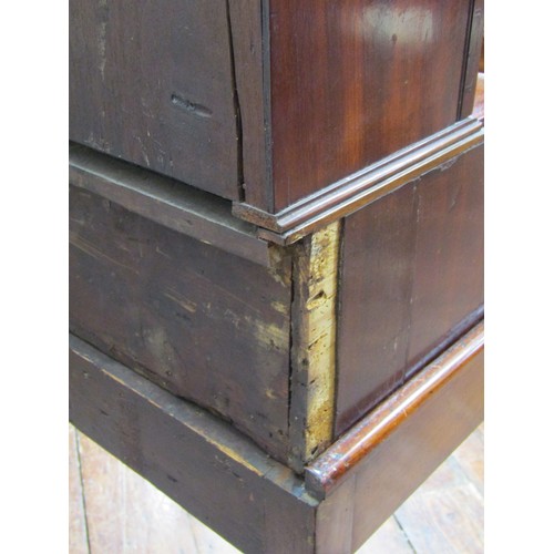 3557 - A 19th century mahogany ladies writing bureau, the fall flap over a frieze drawer with simply fitted... 