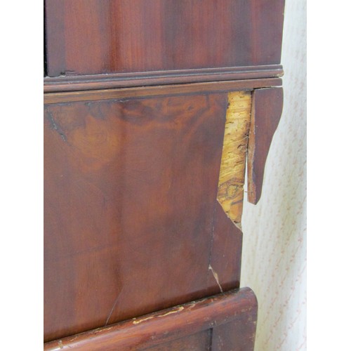 3557 - A 19th century mahogany ladies writing bureau, the fall flap over a frieze drawer with simply fitted... 