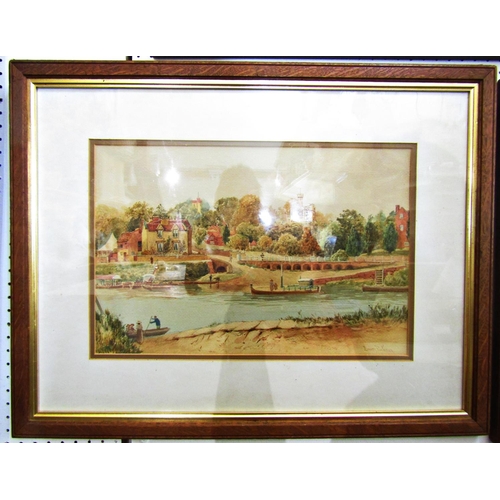 34 - Ernest Parkman (1856-1921) - Two Watercolours: Arley Ferry at Bewdley, Worcestershire, and another E... 