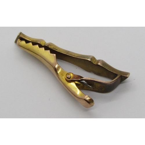 1240 - 14k tie clip in the form of bamboo, 4.2g