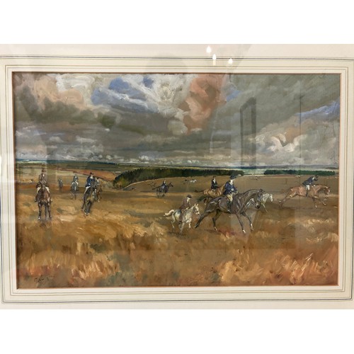 78 - Michael Lyne (1912-1989) Two Original Gouache Paintings of The Beaufort Hunt to Include: 'Beaufort a... 