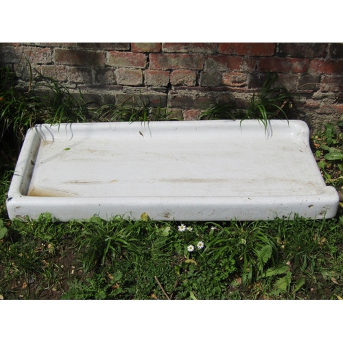 2041 - A reclaimed Doulton glazed butlers sink 61 cm long x 46 cm wide x 26 cm high together with a further... 