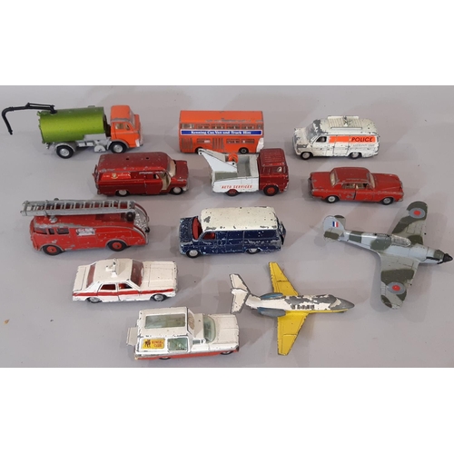 292 - Large collection of model vehicles by Dinky, Corgi, Matchbox etc, all playworn and unboxed