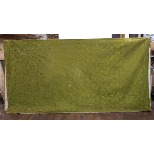 1574 - Late 19th/ early 20th century English church altar cloth in green (representing 'Ordinary Time'); fr... 