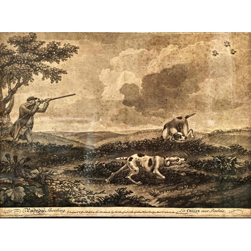 52 - Two 18th Century French Sporting Mezzotint Prints to Include: 'Cock Shooting - Chasse Aux Becassines... 