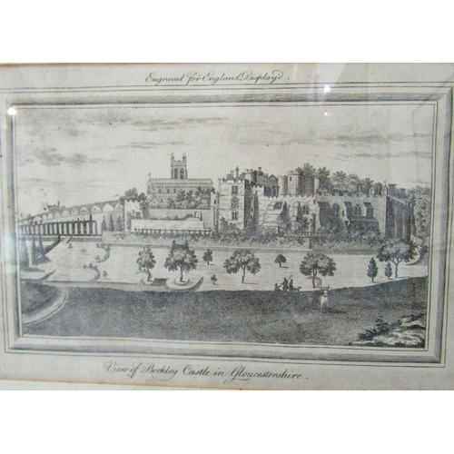 142A - (Local Interest) Eight Prints and Painting to Include: Four engravings on Berkeley Castle (one print... 