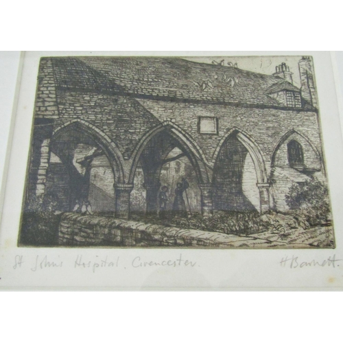 142A - (Local Interest) Eight Prints and Painting to Include: Four engravings on Berkeley Castle (one print... 