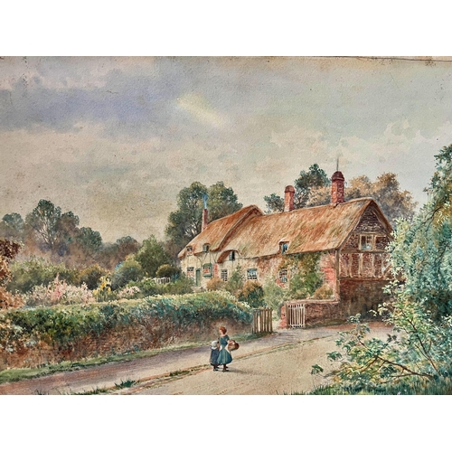 94 - Two 19th-20th Century Paintings to Include: 'Ann Hathaways Cottage, Stratford-on-Avon', watercolour,... 